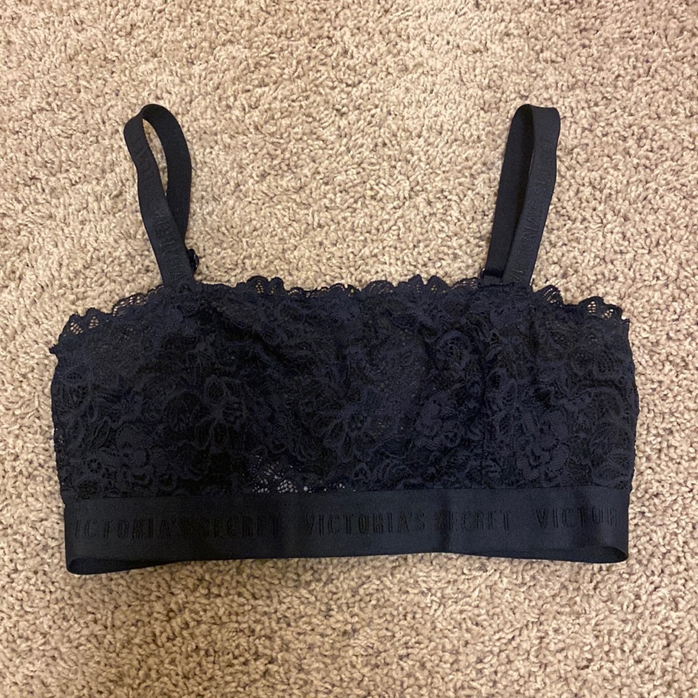Victoria Secret Black Lace bandeau bra